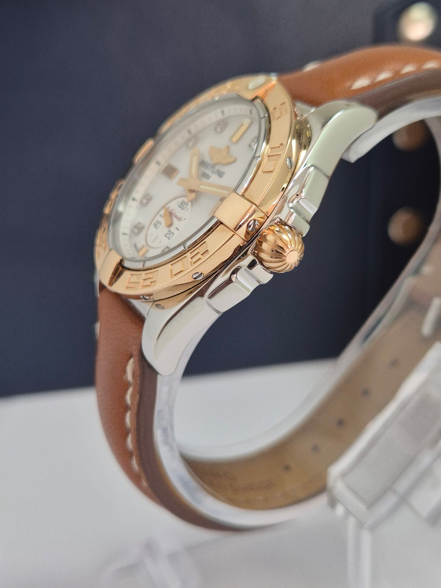 Breitling  Galacttic Gold Bezel Daimond Index C37330