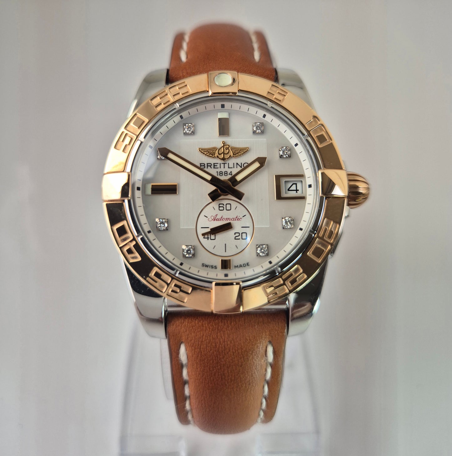 Breitling  Galacttic Gold Bezel Daimond Index C37330