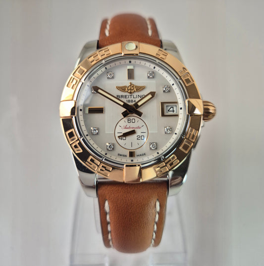 Breitling  Galacttic Gold Bezel Daimond Index C37330