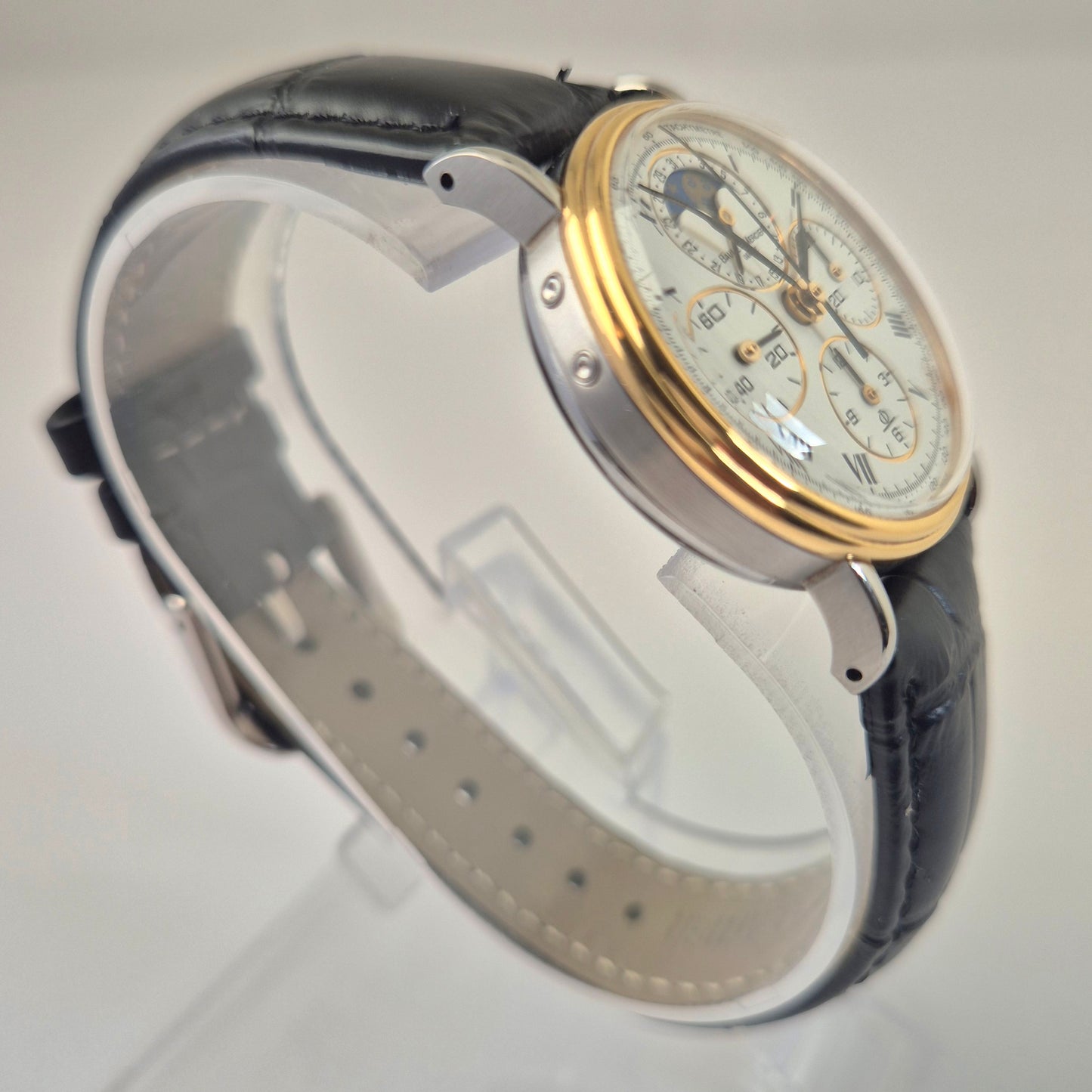 Baume & Mercier Chronograph Moonphase 18K Gold/Steel – Ref. 6102.099 (1980s)